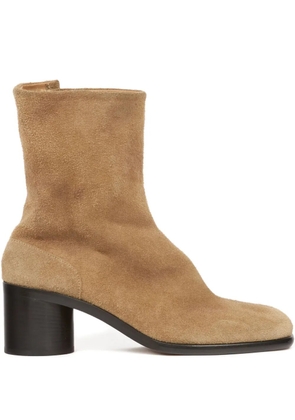 Maison Margiela Tabi suede ankle boots - Brown
