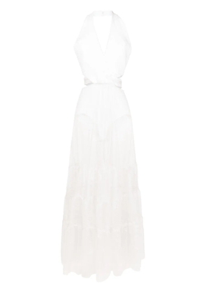 Lethicia Bronstein Milena sheer-panel maxi dress - White