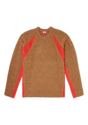 Diesel ribbed-panel sweater - Brown