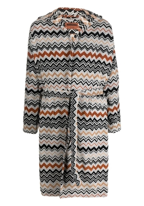 Missoni Home zigzag-pattern bathrobe - White