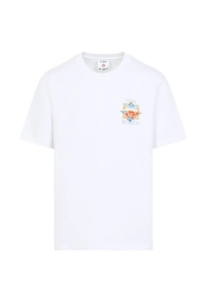 Casablanca floral-print T-shirt - White