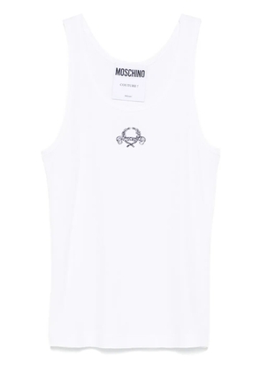 Moschino logo-embroidered tank top - White