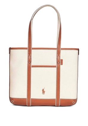 Polo Ralph Lauren embroidered-logo tote bag - Neutrals
