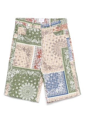 RHUDE bandana traxedo shorts - Green