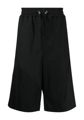 TEAM WANG design elasticated track shorts - Black