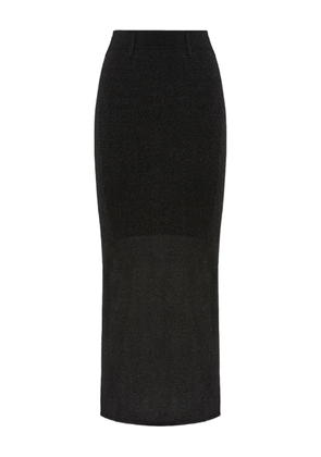Missoni metallic-detail slit skirt - Black