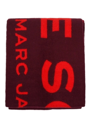 Marc Jacobs logo fringed scarf - Red