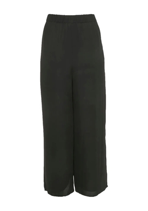Theory elasticated-waist chiffon trousers - Black