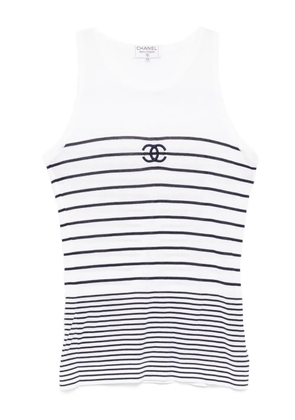 CHANEL Pre-Owned 1990-2000s sleeveless tank top - White