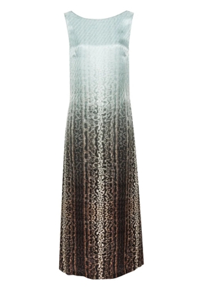 FENDI FF-jacquard snake maxi dress - Blue