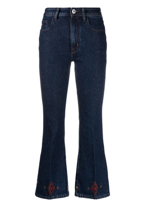 Jacob Cohën Victoria embroidered cropped jeans - Blue
