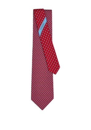 Ferragamo Dachshund-print silk tie - Red