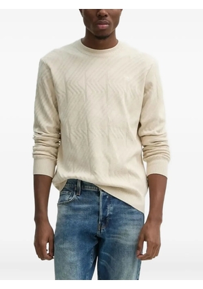 G-Star RAW geometric-pattern crew-neck sweater - Neutrals