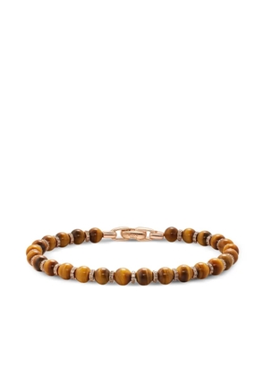 David Yurman 18K rose gold spiritual beads tiger eye and diamond bracelet - Pink