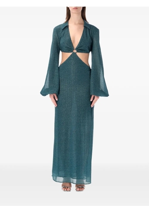 Oséree Lumière cut-out long dress - Blue