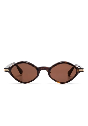 Cartier Eyewear geometric-frame sunglasses - Brown
