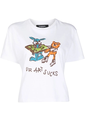 DOMREBEL Ur Art Sucks print T-shirt - White