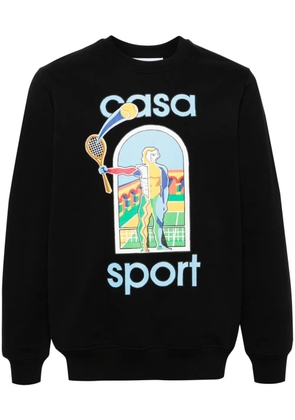 Casablanca Le Jeu organic-cotton sweatshirt - Black
