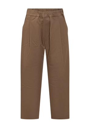 A Paper Kid pleated elasticated-waist trousers - Brown