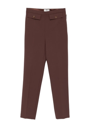Elisabetta Franchi button-detailed trousers - Brown