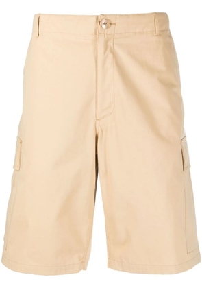 Kenzo logo-patch cotton cargo shorts - Neutrals