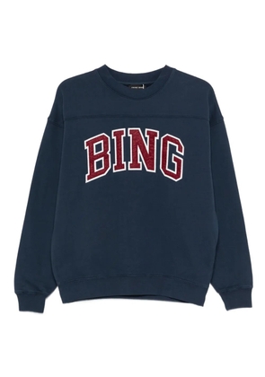 ANINE BING Trenton logo blue sweatshirt