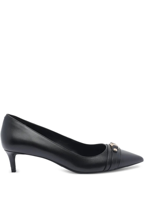 Michael Michael Kors 45MM logo-plaque pointed-toe pumps - Black
