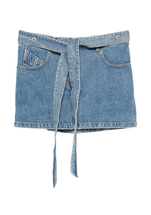 The Attico belted mini skirt - Blue