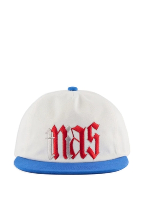 SAINT MXXXXXX x NaS logo-embroidered baseball cap - White