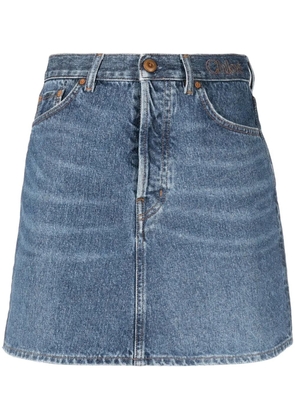 Chloé high-waist denim skirt - Blue