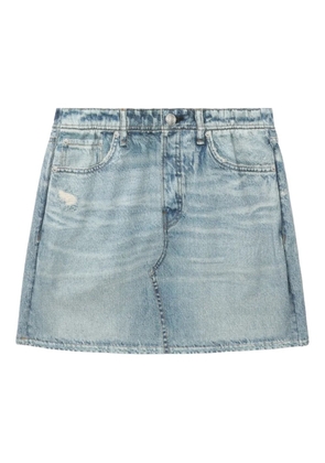 rag & bone distressed denim mini skirt - Blue