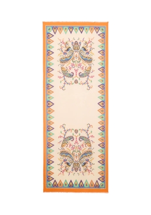 ETRO floral paisley jacquard scarf - Neutrals