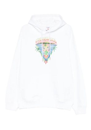 Casablanca triangle graphic hoodie - White