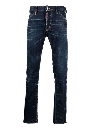 DSQUARED2 logo-patch slim-cut jeans - Blue