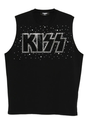 DSQUARED2 x Kiss crystal-embellished tank top - Black