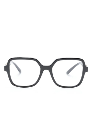 Dolce & Gabbana Eyewear logo-plaque square-frame glasses - Black