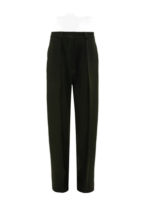 Victoria Beckham pleated straight-leg trousers - Black