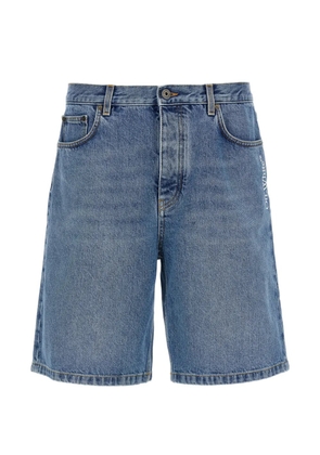 Off-White arrow print denim shorts - Blue