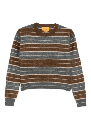 Guest In Residence striped knitted sweater - Grey