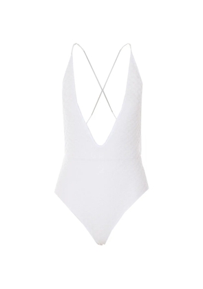 Missoni V-neck swimsuit - White