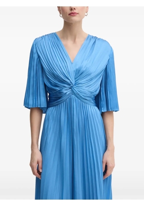 Joseph Ribkoff pleated V-neck midi dress - Blue