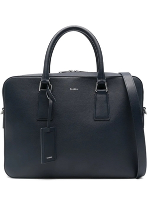 SANDRO top-handle leather laptop bag - Blue