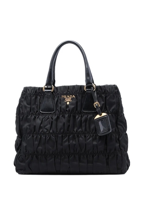 Prada Pre-Owned 2000-2025 Tessuto Gaufre satchel - Black