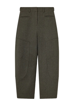 GANNI curved trousers - Green