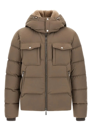 Moorer Alarick quilted flap-pocket jacket - Brown