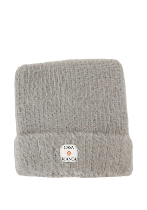 Casablanca fluffy square beanie - Grey
