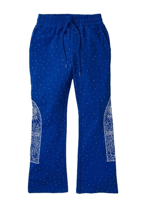 Who Decides War rhinestone-embellished track pants - Blue