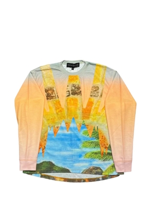 Who Decides War layered long-sleeve T-shirt - Orange