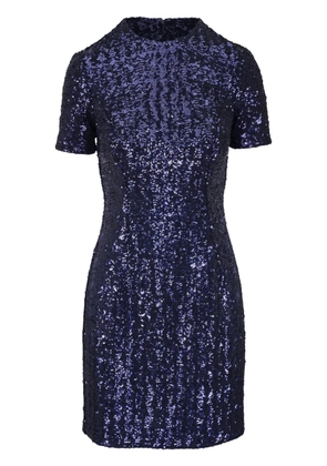Michael Kors sequinned short-sleeve dress - Blue