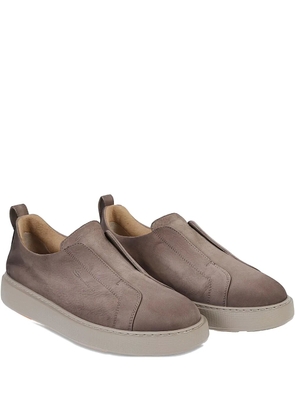 Santoni slip-on suede boots - Brown